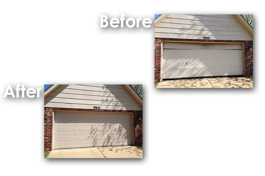 Garage Door Repair Red Oak TX - Before and After